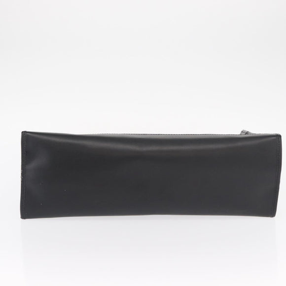 FENDI Mesh Tote Bag Nylon Leather Black Gold Auth 157795