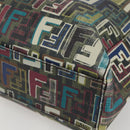 FENDI Zucca Canvas Tote Bag PVC Khaki Gold Auth 157796V-10