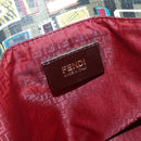 FENDI Zucca Canvas Tote Bag PVC Khaki Gold Auth 157796V-14