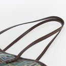 FENDI Zucca Canvas Tote Bag PVC Khaki Gold Auth 157796V-8