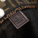 FENDI Zucca Canvas Hand Bag Black Brown Auth 157798-17