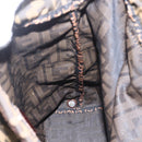 FENDI Zucca Canvas Hand Bag Black Brown Auth 157798-19