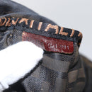 FENDI Zucca Canvas Hand Bag Black Brown Auth 157798-12