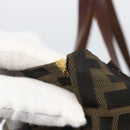 FENDI Zucca Canvas Hand Bag Black Brown Auth 157798-5