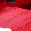 Christian Dior Lady Dior Canage Tote Bag Lamb Skin Black Gold Auth 157801-17