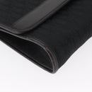 Christian Dior Trotter Canvas Chain Shoulder Bag Black Gold Auth 157803-10