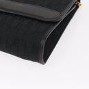 Christian Dior Trotter Canvas Chain Shoulder Bag Black Gold Auth 157803-11