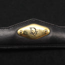 Christian Dior Trotter Canvas Chain Shoulder Bag Black Gold Auth 157803-14