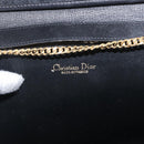 Christian Dior Trotter Canvas Chain Shoulder Bag Black Gold Auth 157803-17