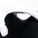 Christian Dior Trotter Canvas Chain Shoulder Bag Black Gold Auth 157803-20