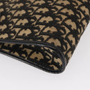 Christian Dior Trotter Canvas Chain Shoulder Bag Black Gold Auth 157804-10