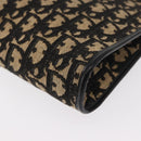 Christian Dior Trotter Canvas Chain Shoulder Bag Black Gold Auth 157804-11