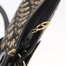 Christian Dior Trotter Canvas Chain Shoulder Bag Black Gold Auth 157804-15