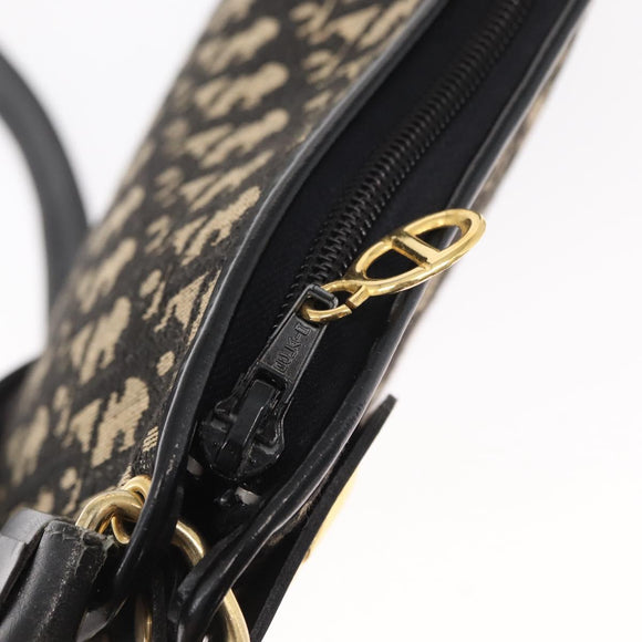 Christian Dior Trotter Canvas Kettenschultertasche Schwarz Gold Original 157804
