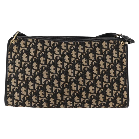 Christian Dior Trotter Canvas Kettenschultertasche Schwarz Gold Original 157804