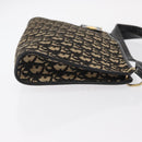 Christian Dior Trotter Canvas Chain Shoulder Bag Black Gold Auth 157804-4