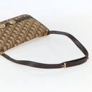 Christian Dior Trotter Canvas Shoulder Bag Beige Gold Auth 157805-7