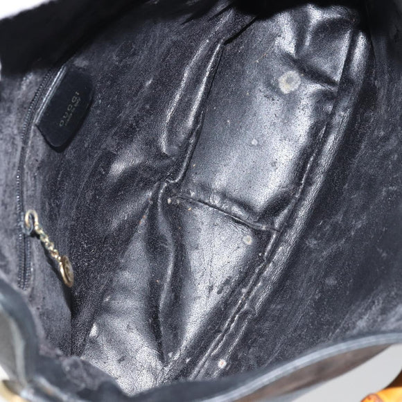 GUCCI Bamboo Hand Bag Leather 2way Brown Gold 001 2058 1638 0 Auth 157806