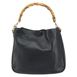 GUCCI Bamboo Hand Bag Leather 2way Brown Gold 001 2058 1638 0 Auth 157806 - 0