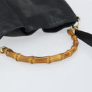 GUCCI Bamboo Hand Bag Leather 2way Brown Gold 001 2058 1638 0 Auth 157806-7