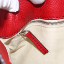 Chloe Paddington Shoulder Bag Leather Red Gold Auth 157807V-20