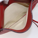 Chloe Paddington Shoulder Bag Leather Red Gold Auth 157807V-25