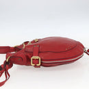 Chloe Paddington Shoulder Bag Leather Red Gold Auth 157807V-4