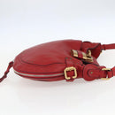 Chloe Paddington Shoulder Bag Leather Red Gold Auth 157807V-5