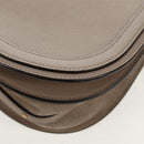 Chloe Nile Medium Bracelet Shoulder Bag Leather Beige Gold Auth 157808-18