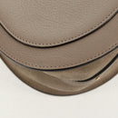 Chloe Nile Medium Bracelet Shoulder Bag Leather Beige Gold Auth 157808-19