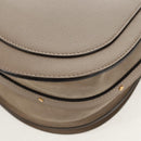 Chloe Nile Medium Bracelet Shoulder Bag Leather Beige Gold Auth 157808-20