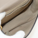 Chloe Nile Medium Bracelet Shoulder Bag Leather Beige Gold Auth 157808-22