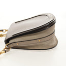 Chloe Nile Medium Bracelet Shoulder Bag Leather Beige Gold Auth 157808-3