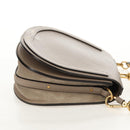 Chloe Nile Medium Bracelet Shoulder Bag Leather Beige Gold Auth 157808-4
