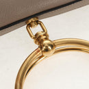 Chloe Nile Medium Bracelet Shoulder Bag Leather Beige Gold Auth 157808-8