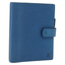LOUIS VUITTON Epi Agenda GM Day Planner Cover Blue R20065 LV Auth 157809-1