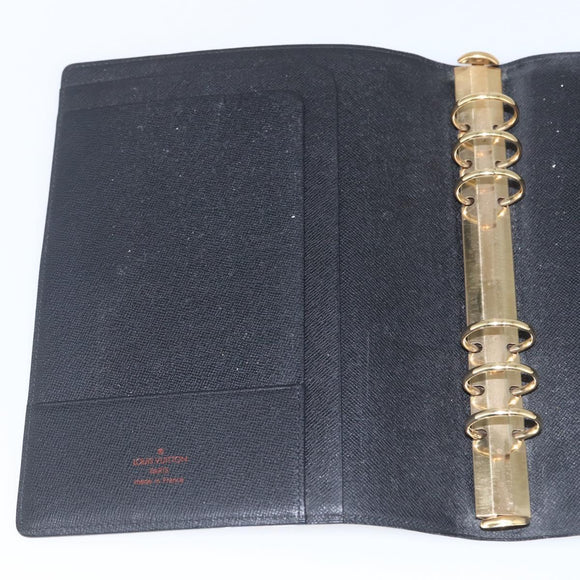 LOUIS VUITTON Epi Agenda GM Day Planner Cover Blue R20065 LV Auth 157809