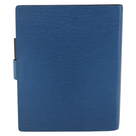 LOUIS VUITTON Epi Agenda GM Day Planner Cover Blue R20065 LV Auth 157809