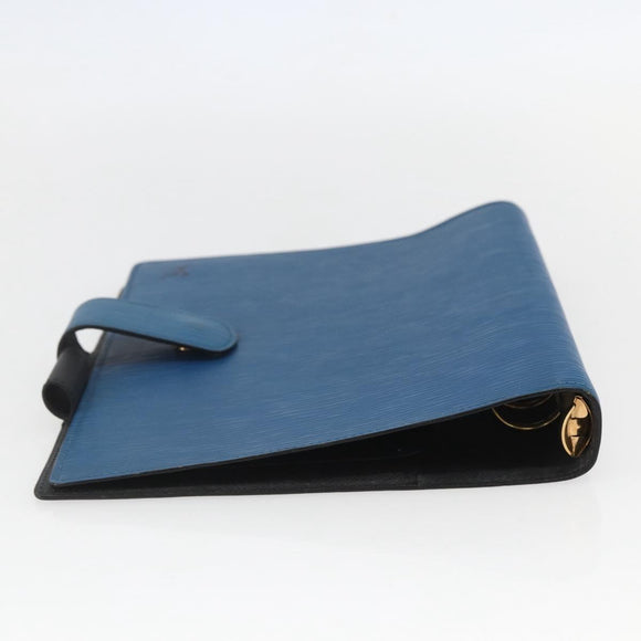 LOUIS VUITTON Epi Agenda GM Day Planner Cover Blue R20065 LV Auth 157809