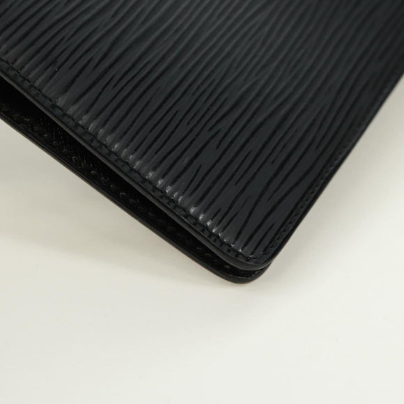 LOUIS VUITTON Epi Agenda MM Day Planner Cover Black R20042 LV Auth 157811