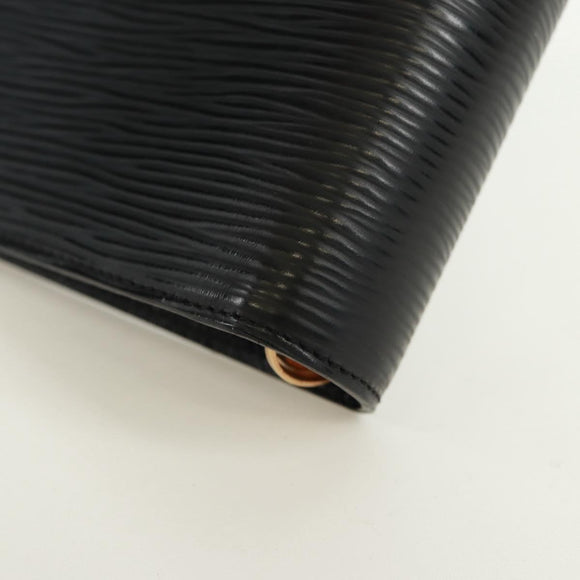 LOUIS VUITTON Epi Agenda MM Day Planner Cover Black R20042 LV Auth 157811