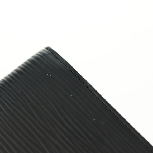LOUIS VUITTON Epi Agenda MM Day Planner Cover Black R20042 LV Auth 157811