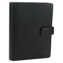 LOUIS VUITTON Epi Agenda MM Day Planner Cover Black R20042 LV Auth 157811-1