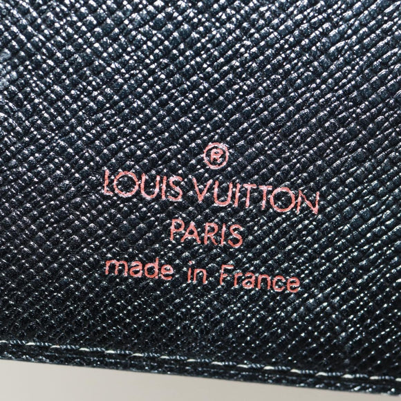 LOUIS VUITTON Epi Agenda MM Day Planner Cover Black R20042 LV Auth 157811