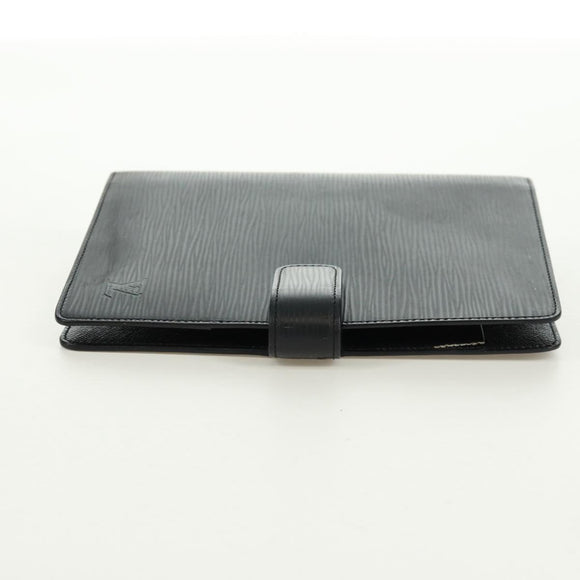 LOUIS VUITTON Epi Agenda MM Day Planner Cover Black R20042 LV Auth 157811
