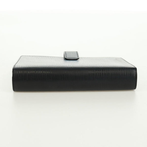 LOUIS VUITTON Epi Agenda MM Day Planner Cover Black R20042 LV Auth 157811