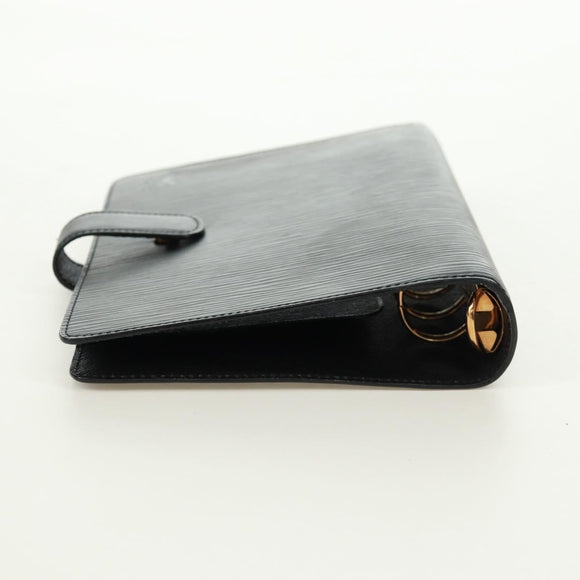 LOUIS VUITTON Epi Agenda MM Day Planner Cover Black R20042 LV Auth 157811