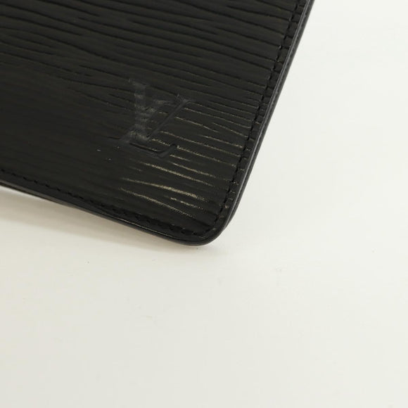 LOUIS VUITTON Epi Agenda MM Day Planner Cover Black R20042 LV Auth 157811