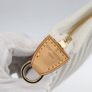 LOUIS VUITTON Antigua Pochette Platform PM Pouch White M40069 LV Auth 157812V-17