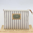 LOUIS VUITTON Antigua Pochette Platform PM Pouch White M40069 LV Auth 157812V-12